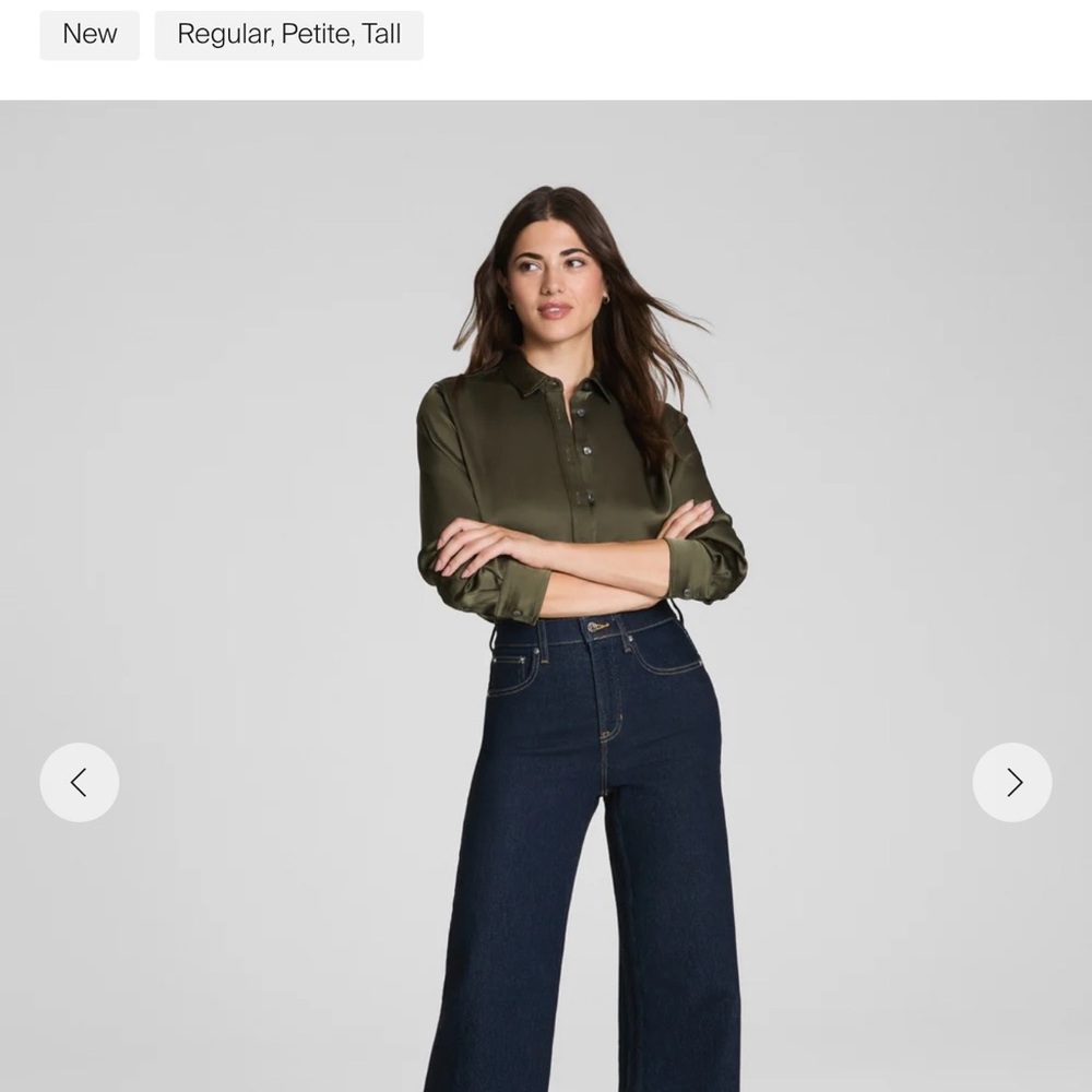 NWT Spanx Authentic wide leg jeans